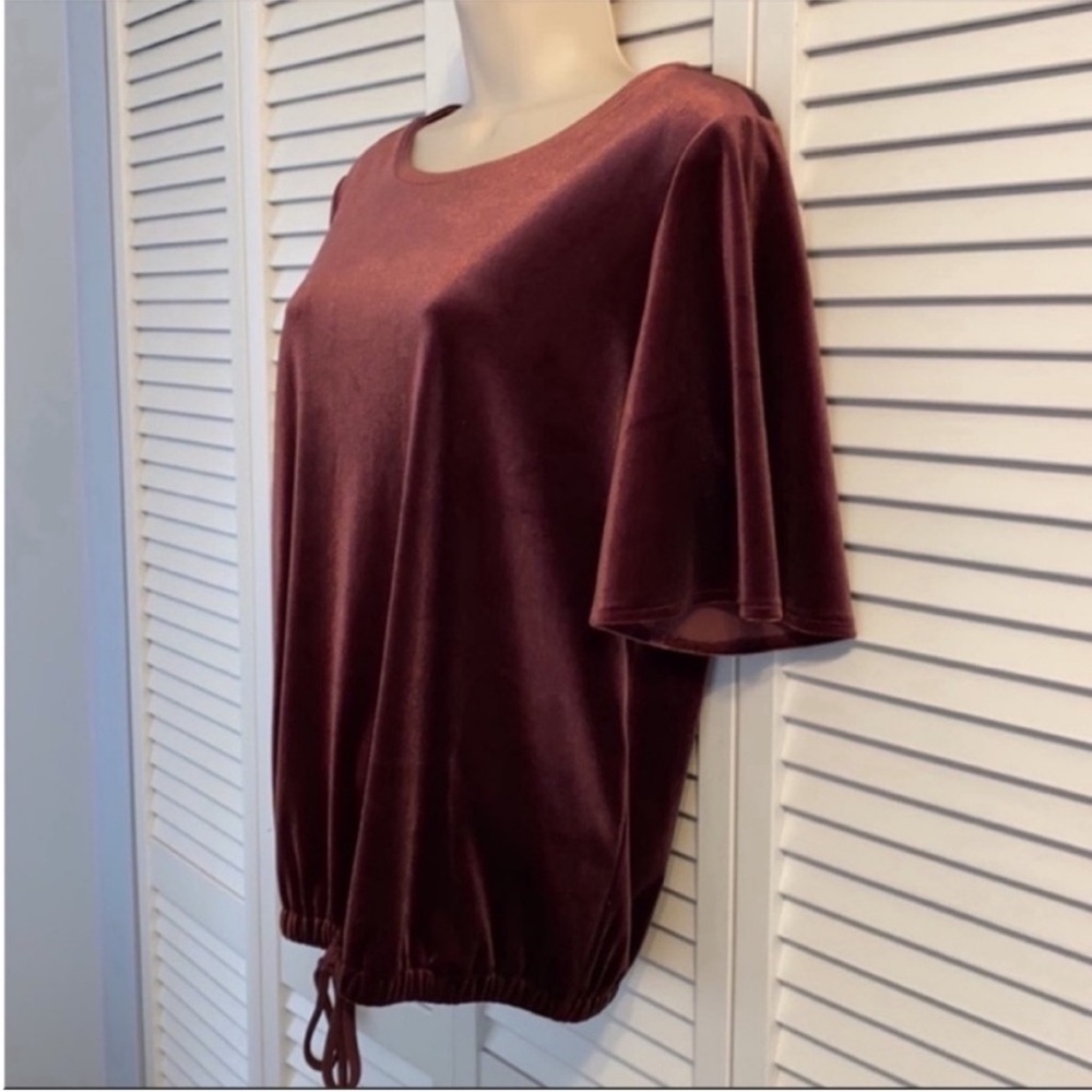 LOFT VELOUR TOP TIE WAIST EUC - Picture 2 of 2